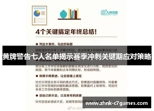 黄牌警告七人名单揭示赛季冲刺关键期应对策略 黄牌警告七人名单揭示赛季冲刺关键期应对策略