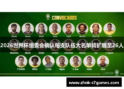 2026世界杯组委会确认每支队伍大名单将扩展至26人